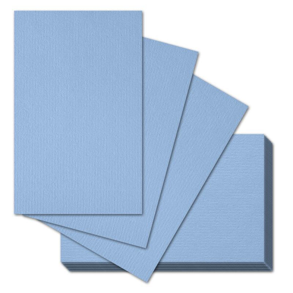 150x ARTOZ A7 Karten, ungefalzt - 6,6 x 10,3 cm - Marienblau (Blau) - Mini-Kärtchen - 220 g/m² - Tischdeko, Tischkarten, Visitenkarten - Serie 1001
