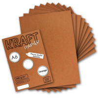 25x Kraftpapier Orange / Rostrot Bastel- Bogen A6 - 105 x 148mm - Bastelpapier, Tonpapier, Buntpapier, Fotokarton, Postkarten aus Natur-Karton - 225 g/m²