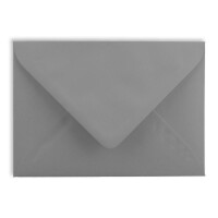 100x kleine Mini-Umschläge in Graphit-Grau mit Goldfutter - DIN C7 - 8,1 x 11,4 cm - Nassklebung - 120g/m² - kleine Briefumschläge für Gutscheine, Geldgeschenke