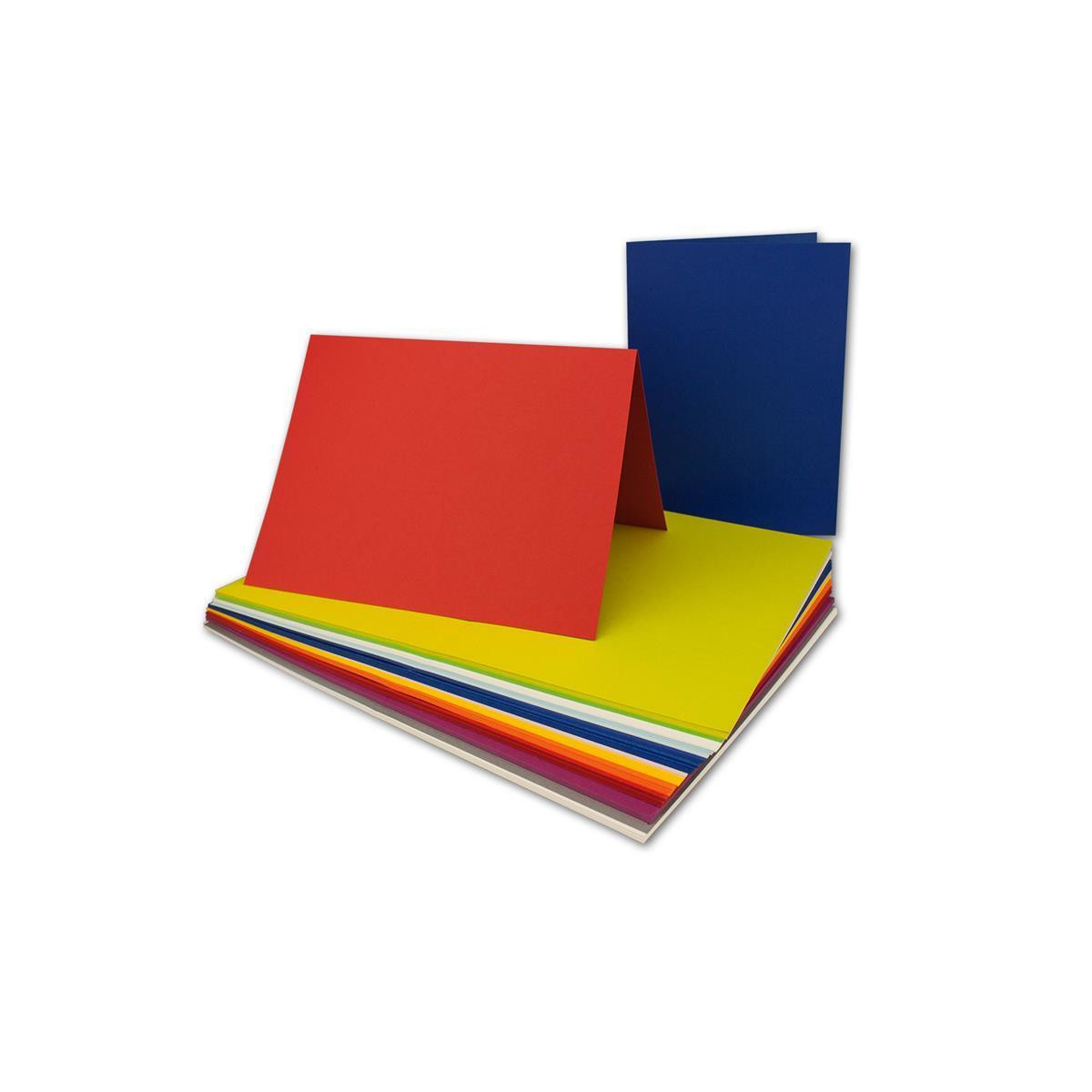 Automatisch het doel Eerlijk 200x farbige Faltkarten farbig gemischt - DIN A5 - 21 x 14,8 cm - Far,  50,00 €