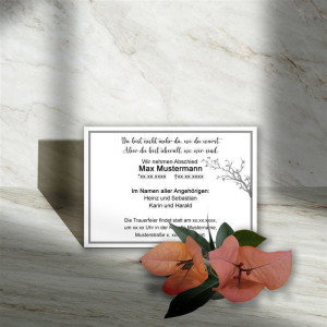 100 x Trauerkarte DIN A6 - Mit grauem Trauer-Rahmen - 10,5 x 14,8 cm - Einzelkarte bedruckbar - Kondolenzkarten für Danksagung, Einladung, Anzeige Trauer