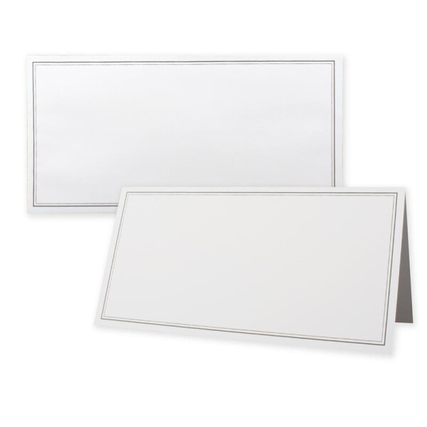 200x Trauerkarten Set mit Umschlägen DIN LANG - Mit schwarzem Trauer-Doppelrahmen - Danksagungskarten Trauer Ohne Fenster - würdevolle Doppelkarten