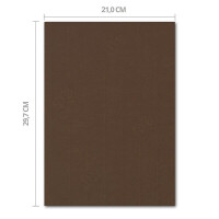 ARTOZ 75x Briefpapier - Braun DIN A4 297 x 210 mm - Edle Egoutteur-Rippung - Hochwertiges Designpapier Urkundenpapier