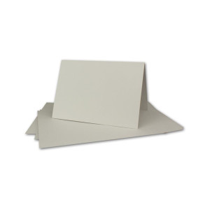 ARTOZ FLORETTA 25x DIN A5 Faltkarten-Set mit DIN C5 Umschlägen - light grey - 21 x 14,8 cm - 200 g/m² - pastellfarbenes Papier