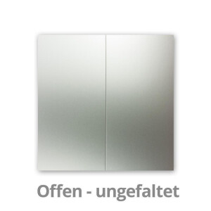25x Falt-Karten DIN Lang - Silber (Metallic) - 10,5 x 21 cm - Blanko - Doppel-Karten - Klapp-Karten - 250 g/m²