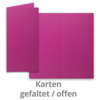 50x Faltkarten SET mit Brief-Umschlägen und Einlege-Blätter - Amarena (Rot) - DIN Lang - 10,5 x 21 cm - FarbenFroh by GUSTAV NEUSER