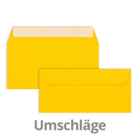 25x Faltkarten SET mit Brief-Umschlägen und Einlege-Blätter - Honiggelb (Gelb) - DIN Lang - 10,5 x 21 cm - FarbenFroh by GUSTAV NEUSER®