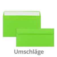 25x Faltkarten SET mit Brief-Umschlägen und Einlege-Blätter - Hell-Grün (Grün) - DIN Lang - 10,5 x 21 cm - FarbenFroh by GUSTAV NEUSER