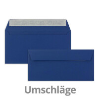 250x Faltkarten-Set mit Briefumschlägen DIN Lang in Dunkelblau (Blau) - 21 x 10,5 cm - Blank Klappkarten und Umschläge für Einladungen und Grüße zu Geburtstag und Hochzeit