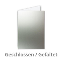 50 Faltkarten B6 - Silber metallic - Blanko Doppel-Karten - 12 x 17 cm - sehr formstabil - für Drucker geeignet - Serie: FarbenFroh