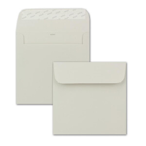 ARTOZ FLORETTA 75x quadratische Faltkarten-Set mit Umschlägen - light grey - 15,5 x 15,5 cm - 200 g/m² - pastellfarbenes Papier