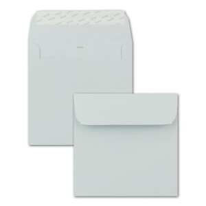 ARTOZ FLORETTA 200x quadratische Faltkarten-Set mit Umschlägen - light blue - 15,5 x 15,5 cm - 200 g/m² - pastellfarbenes Papier