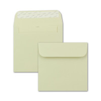 ARTOZ FLORETTA 100x quadratische Faltkarten-Set mit Umschlägen - light green - 15,5 x 15,5 cm - 200 g/m² - pastellfarbenes Papier