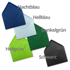 250 Brief-Umschläge - Farbenmix-Paket 1 - DIN C6 - 114 x 162 mm - Kuverts mit Nassklebung ohne Fenster für Gruß-Karten & Einladungen - Serie FarbenFroh