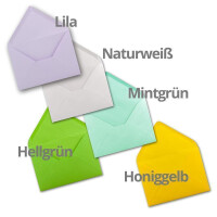 100 Brief-Umschläge - Farbenmix-Paket 2 - DIN C6 - 114 x 162 mm - Kuverts mit Nassklebung ohne Fenster für Gruß-Karten & Einladungen - Serie FarbenFroh