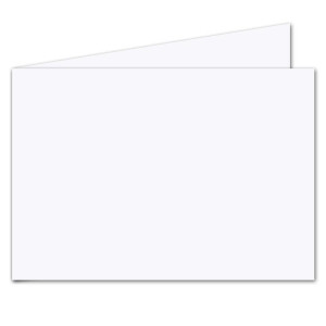 400x faltbares Einlege-Papier für A6 Faltkarten - Querdoppelt - hochweiß - 100 x 286 mm (100 x 143 mm gefaltet)) -  hochwertig mattes Papier von GUSTAV NEUSER