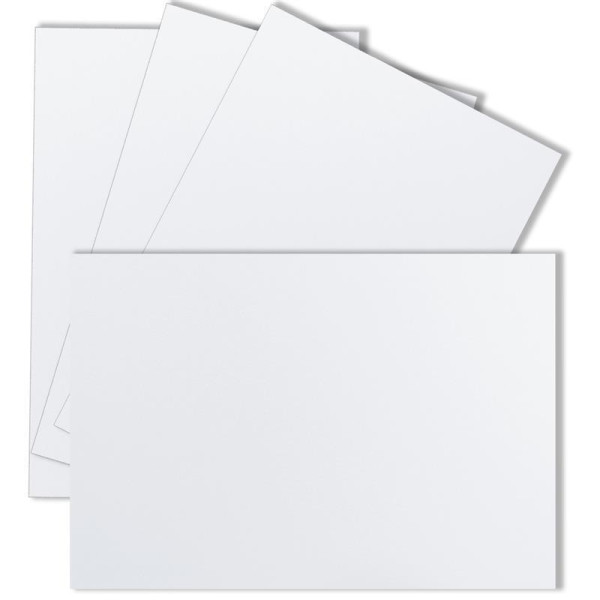25x Einzelkarten Din A7 10,5x7,3 cm 240 g/m² Hochweiß (Weiß) - blanko Mini-Karten ideal zum Selbstgestalten für Geschenkanhänger, Namenskarten & Visitenkarten