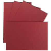 25x Einzelkarten Din A7 10,5x7,3 cm 240 g/m² Dunkelrot (Rot) - blanko Mini-Karten ideal zum Selbstgestalten für Geschenkanhänger, Namenskarten & Visitenkarten