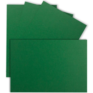25x Einzelkarten Din A7 10,5x7,3 cm 240 g/m² Dunkelgrün (Grün) - blanko Mini-Karten ideal zum Selbstgestalten für Geschenkanhänger, Namenskarten & Visitenkarten