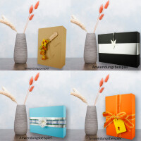 Hochwertige Aufbewahrungs- und Geschenkboxen - 1 Stück - DIN A4 - Orange bezogen - 302 x 213 x 70 mm