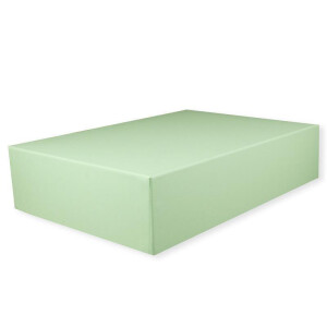 Hochwertige Aufbewahrungs- und Geschenkboxen - 4 Stück - DIN A4 - Mintgrün (Grün) bezogen - 302 x 213 x 70 mm