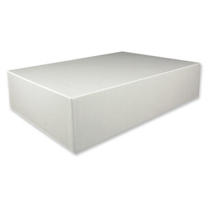 Hochwertige Aufbewahrungs- und Geschenkboxen - 30 Stück - DIN A4 - Hellgrau (Grau) bezogen - 302 x 213 x 70 mm