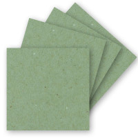50 Einzel-Karten Quadratisch - 15 x 15 cm in Grün (Kraftpapier) - 240 g/m² - blanko Bastel-Karten, Postkarten, Bastelkarton in Ton-Papier Qualität