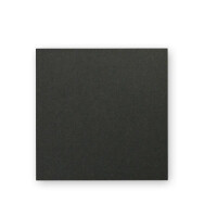 Quadratisches Einzelkarten-Set - 15 x 15 cm - mit Brief-Umschlägen - Kraftpapier Schwarz - 50 Stück - für Grußkarten & mehr - FarbenFroh by GUSTAV NEUSER