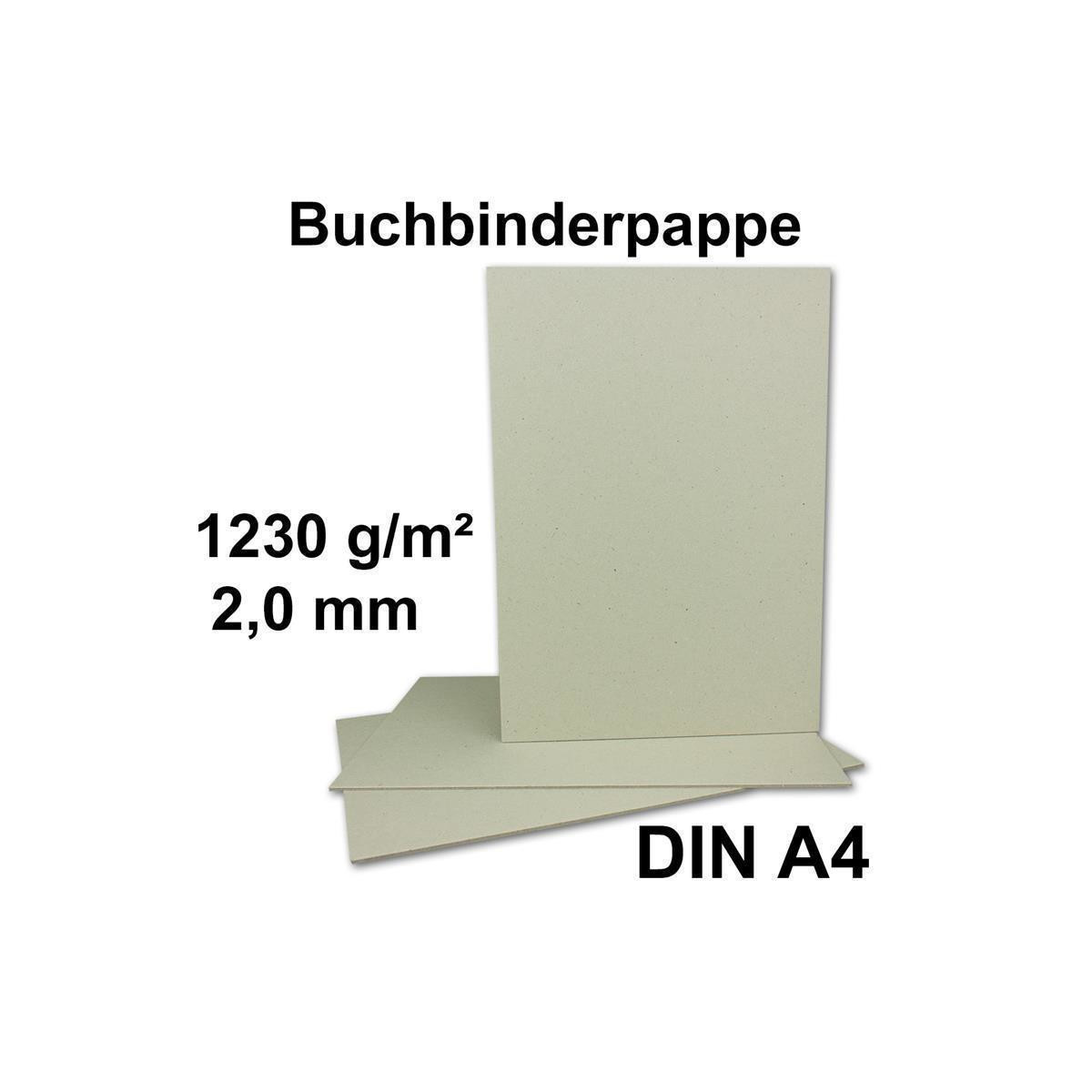 Buchdeckel 2,5 mm für DIN A5 10 Stück Buchbinderpappe 
