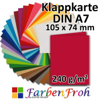 DIN A7 Klappkarte - hochdoppelt - 10,5 x 7,4 cm - 240...