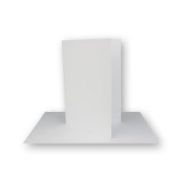 75x Faltkarten DIN A7 in Hochweiß (Weiß) - 10,5 x 7,4 cm - Grammatur: 240 g/m² - Kleine Doppelkarten blanko zum Selbstgestalten und Bedrucken