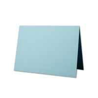 200 x Kartenpaket mit gefütterten Brief-Umschlägen - gerippt - DIN A6/C6 - Hellblau - 10,5 x 14,8 cm - Nassklebung - NEUSER PAPIER