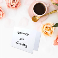 75x Faltkarten DIN A7 quer in Hochweiß (Weiß) - 