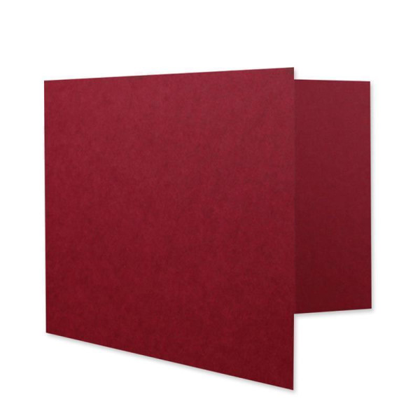 250x Faltkarten DIN A7 quer in Dunkelrot (Rot) - 10,5 x 7,4 cm - Grammatur: 240 g/m² - Kleine Doppelkarten blanko zum Selbstgestalten und Bedrucken