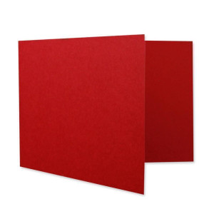 25x Faltkarten DIN A7 quer in Rosenrot (Rot) - 10,5 x 7,4 cm - Grammatur: 240 g/m² - Kleine Doppelkarten blanko zum Selbstgestalten und Bedrucken