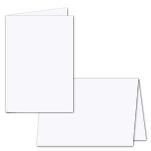 50x Farbige Karten blanko mit passendem Umschlag und Einlegeblätter in Weiß in DIN A6/ DIN C6 - Blaue Farben ideal für Einladungen und Geschenke