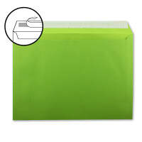 100x große XXL Briefumschläge DIN C4 in Hellgrün (Grün) - 22,9 x 32,4 cm - Haftklebung ohne Fenster - Versandtasche für DIN A4 geeignet