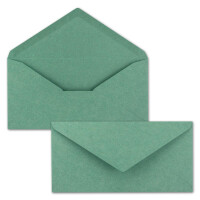 25x Kraftpapier-Umschläge DIN Lang - Eukalyptus-Grün - Nassklebung 11 x 22 cm - Brief-Umschläge aus Recycling-Papier - Vintage Kuverts von NEUSER PAPIER