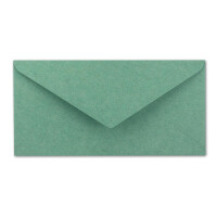 25x Kraftpapier-Umschläge DIN Lang - Eukalyptus-Grün - Nassklebung 11 x 22 cm - Brief-Umschläge aus Recycling-Papier - Vintage Kuverts von NEUSER PAPIER
