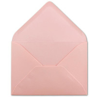 50x kleine Umschläge in Alt-Rosa DIN C7 8,1 x 11,4 cm mit Spitzklappe und Nassklebung in 110 g/m² - kleiner blanko Mini-Umschlag