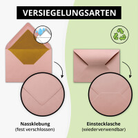 Kuverts in Altrosa - 10 Stück - Briefumschläge DIN