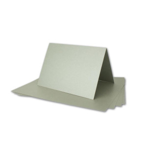 ARTOZ NORDANA 15x DIN A6 Faltkarten-Set mit DIN C6 Umschlägen - olive glow - 300 g/m² - 10,5 x 14,8 cm - schimmerndes Papier zum Basteln & Drucken