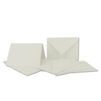 ARTOZ FLORETTA 15x DIN B6 Faltkarten-Set mit DIN B6 Umschlägen - light grey - 12 x 16,9 cm - 200 g/m² - pastellfarbenes Papier