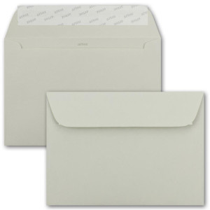 ARTOZ FLORETTA 15x DIN A6 Faltkarten-Set mit DIN C6 Umschlägen - light grey - 200 g/m² - pastellfarbenes Papier