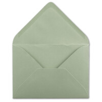 150 Brief-Umschläge - Eukalyptus-Grün - DIN C6 - 114 x 162 mm - Kuverts mit Nassklebung ohne Fenster für Gruß-Karten & Einladungen - Serie FarbenFroh