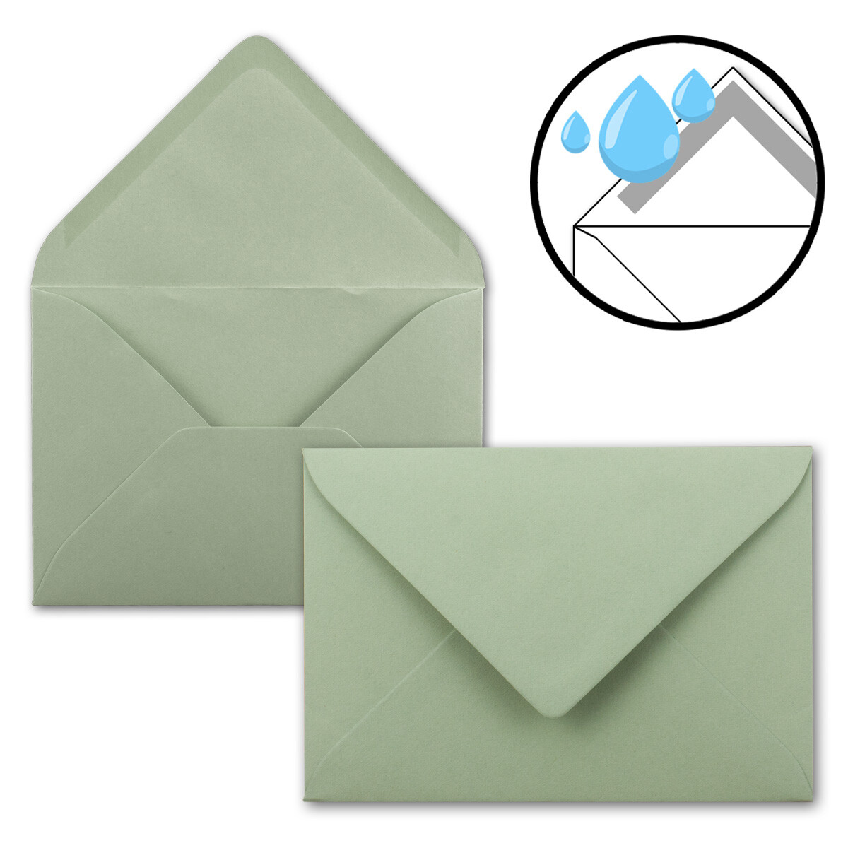 20 Briefumschläge Motiv Eule mintgrün C6  Kuvert Briefhüllen Eulen Motivpapier 