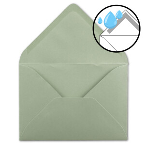 Briefumschläge in Eukalyptus-Grün- 400 Stück - DIN C5 Kuverts 22,0 x 15,4 cm - Nassklebung ohne Fenster - Weihnachten, Grußkarten - Serie FarbenFroh