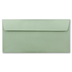 400 Brief-Umschläge DIN Lang - Eukalyptus (Grün) - 110 g/m² - 11 x 22 cm - sehr formstabil - Haftklebung - Qualitätsmarke: FarbenFroh by GUSTAV NEUSER