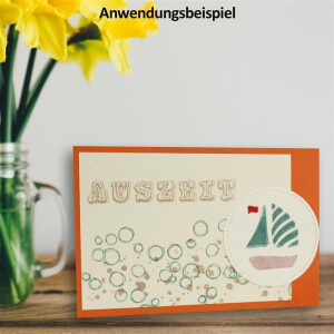 25x DIN B6 Faltkarten Set mit Umschlägen in Orange - 120 x 170 mm - ideal für Einladungskarten, Hochzeit, Taufe, Kommunion, Konfirmation - Marke: FarbenFroh