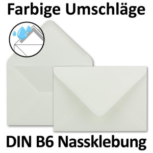 25x DIN B6 Faltkarten Set mit Umschlägen in Naturweiß (Weiß) - 120 x 170 mm - ideal für Einladungskarten, Hochzeit, Taufe, Kommunion, Konfirmation - Marke: FarbenFroh